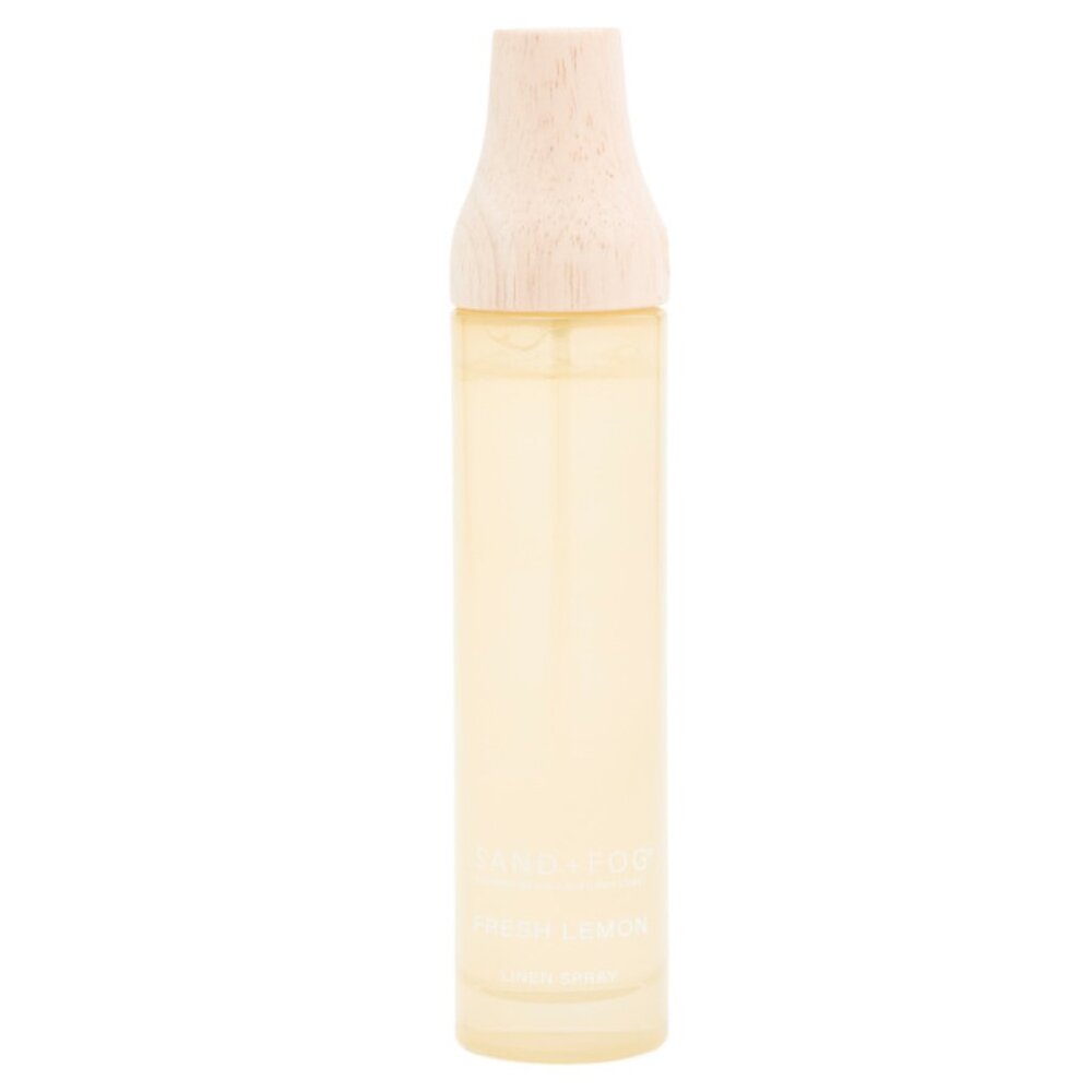 SAND AND FOG Multi 3.4oz Lemon Glass Linen Spray With Wooden Lid